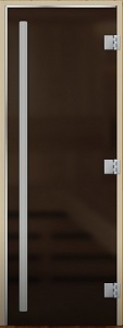 Дверь Статус 60G Бронза матовая с вертикальной ручкой 1900*800